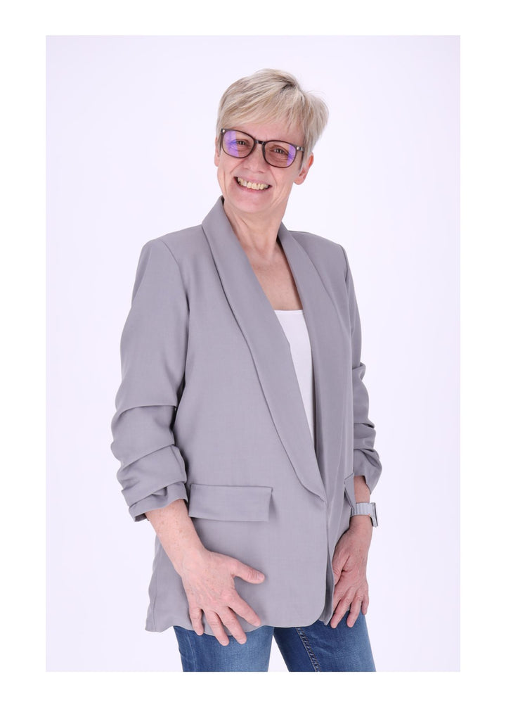 Blazer Damen 4/4 Arm Raffung