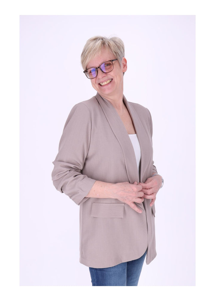 Blazer Damen 4/4 Arm Raffung