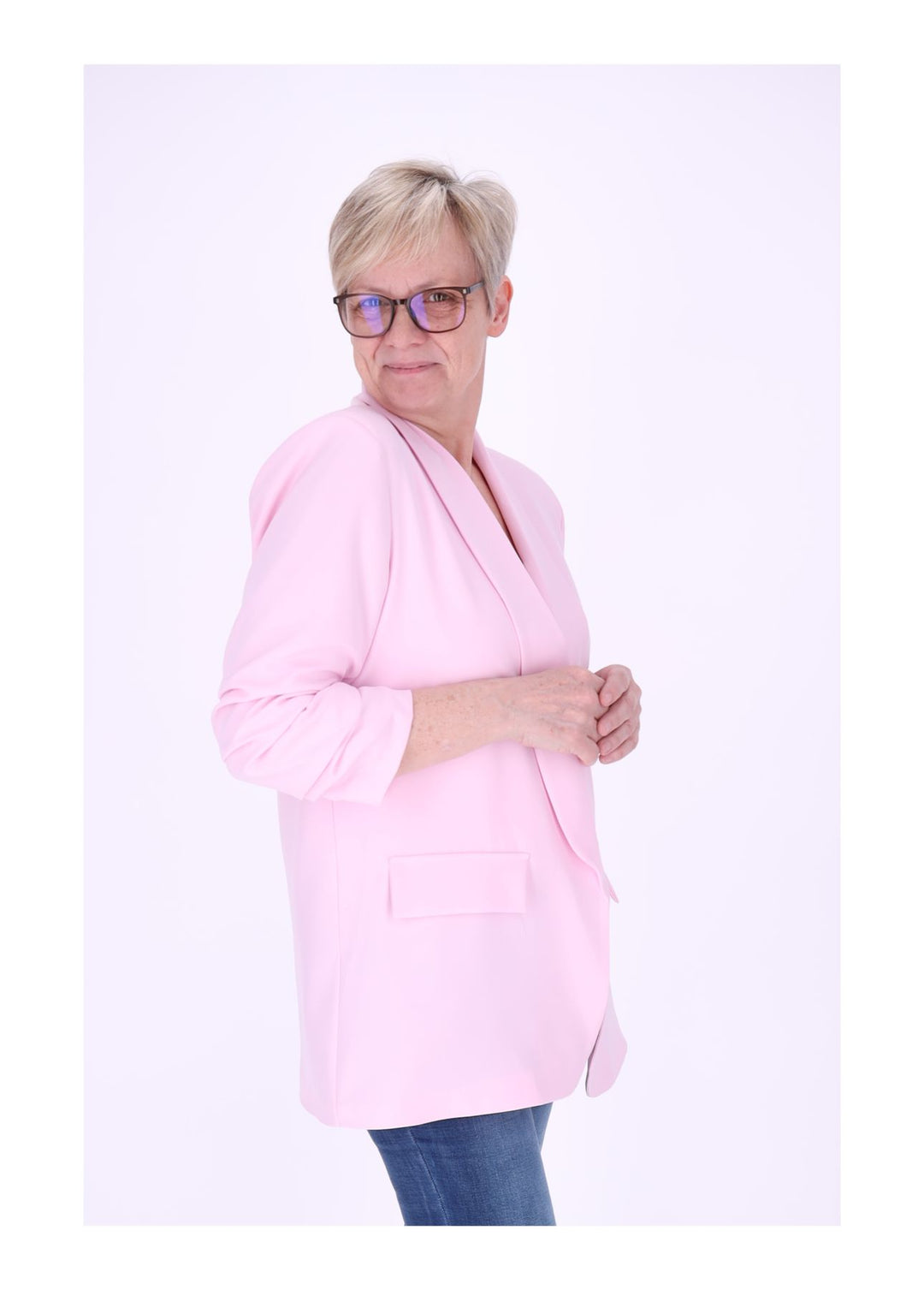 Blazer Damen 4/4 Arm Raffung