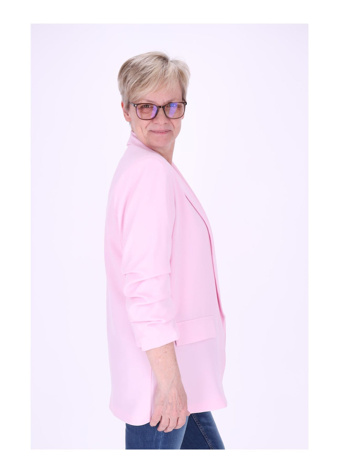 Blazer Damen 4/4 Arm Raffung