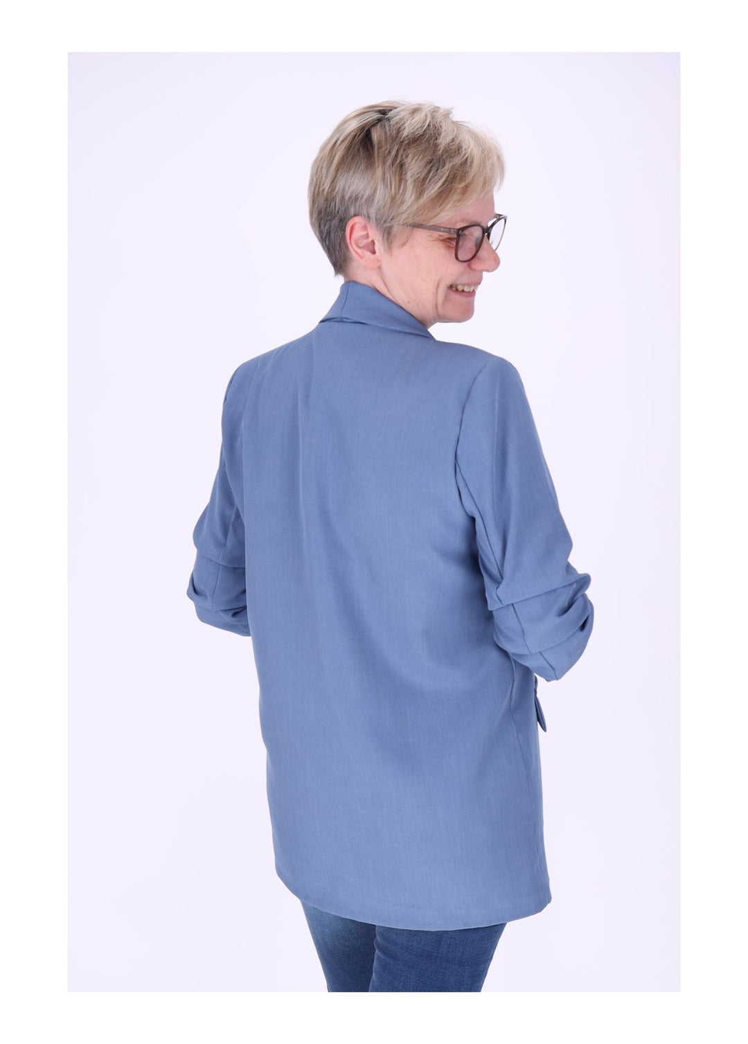 Blazer Damen 4/4 Arm Raffung