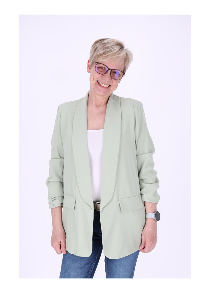 Blazer Damen 4/4 Arm Raffung