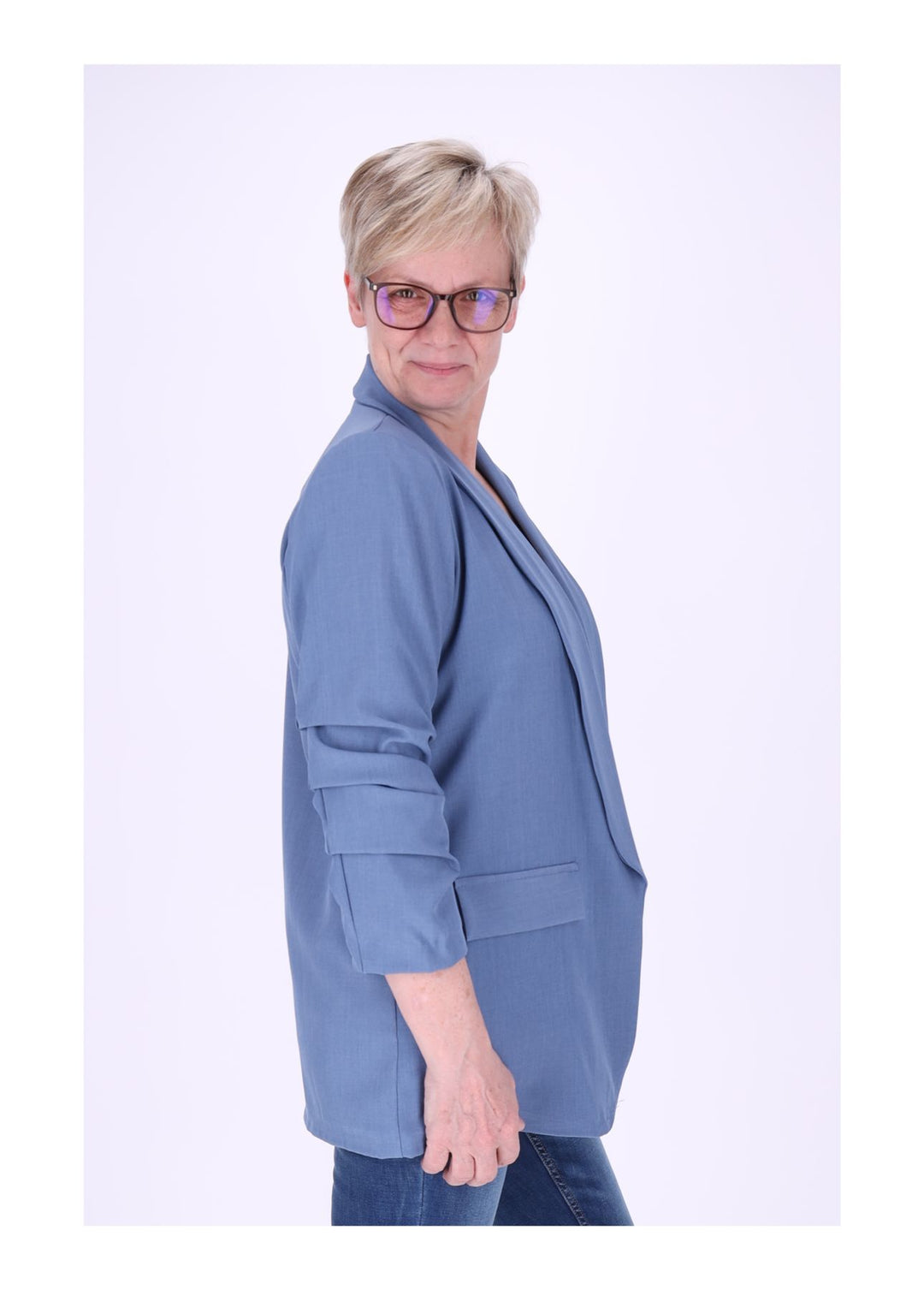 Blazer Damen 4/4 Arm Raffung
