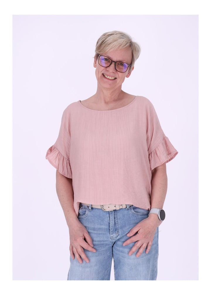 T-Shirt Damen Crashed Oversized