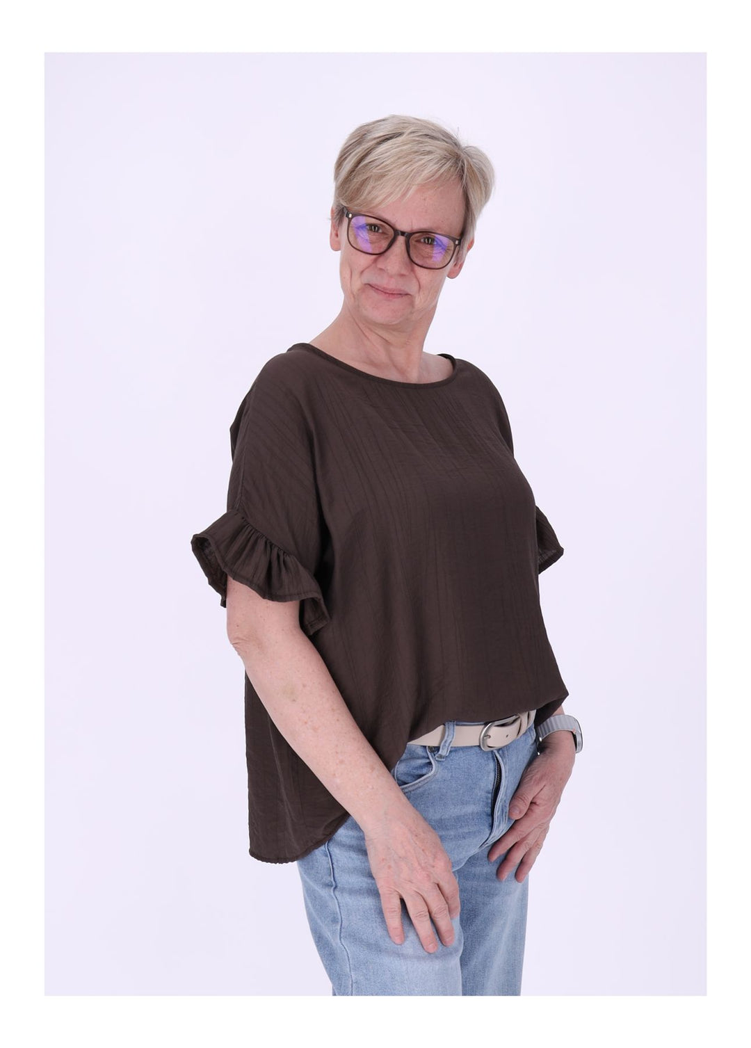 T-Shirt Damen Crashed Oversized