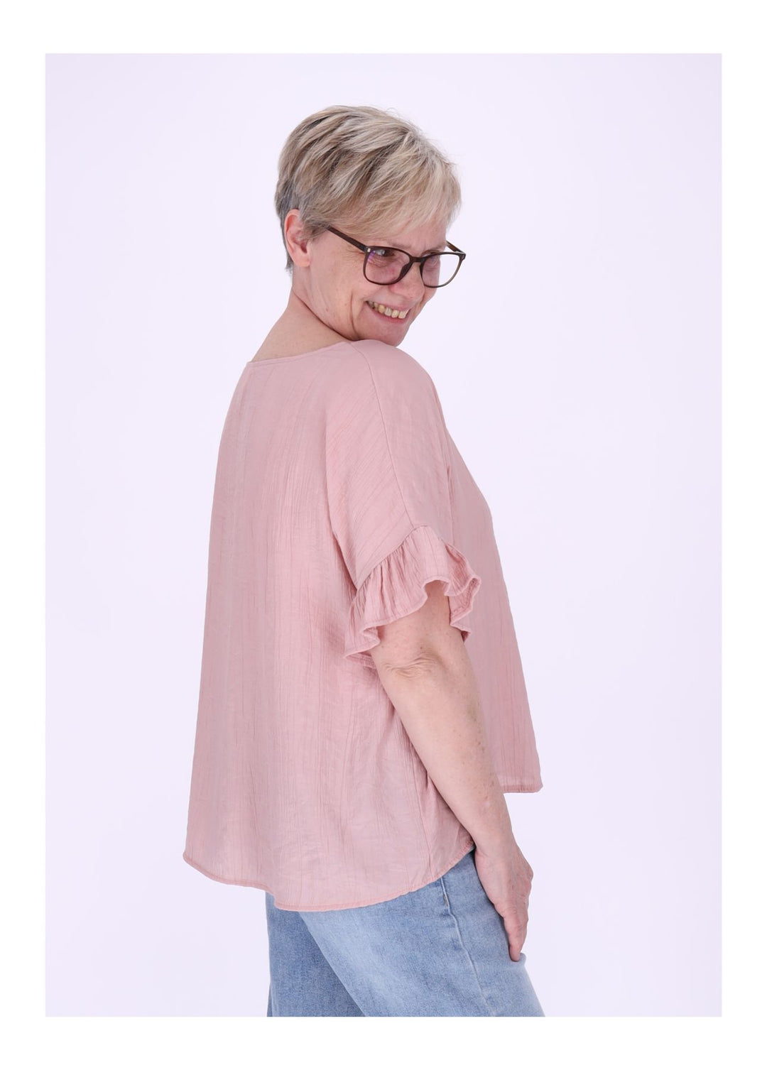 T-Shirt Damen Crashed Oversized