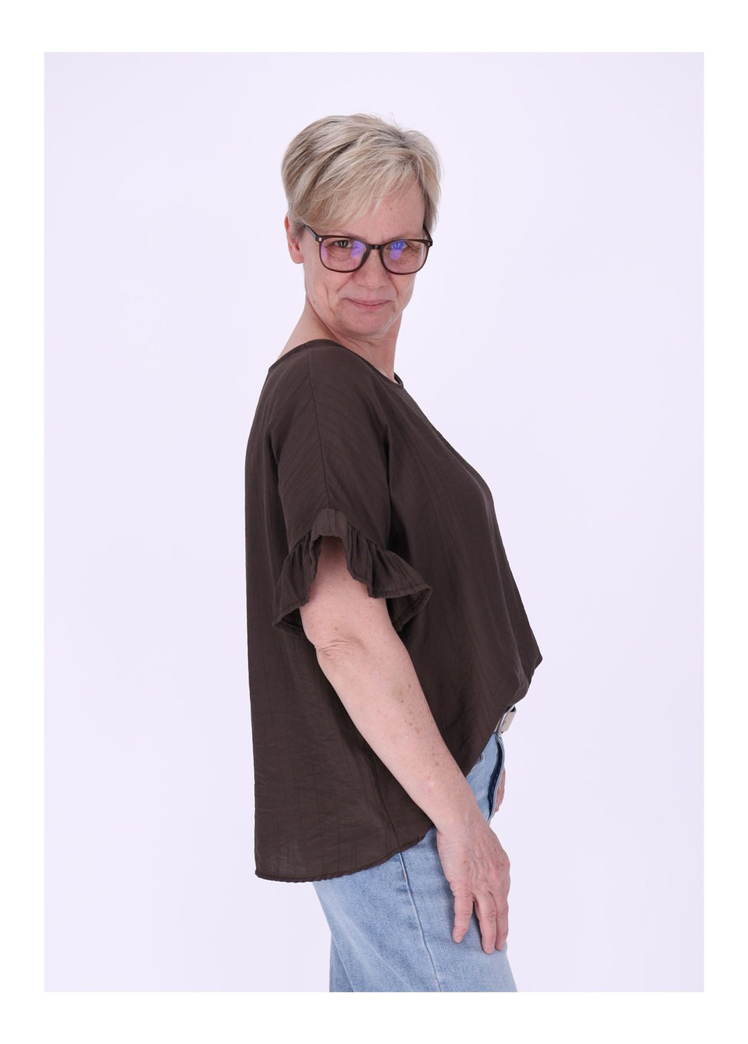 T-Shirt Damen Crashed Oversized