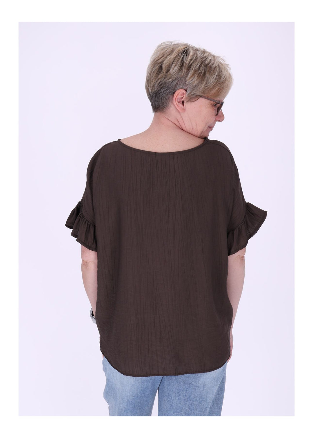 T-Shirt Damen Crashed Oversized