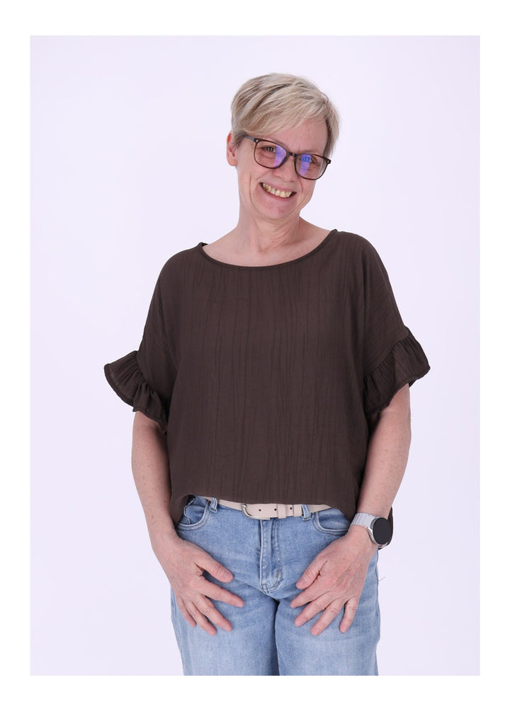 T-Shirt Damen Crashed Oversized