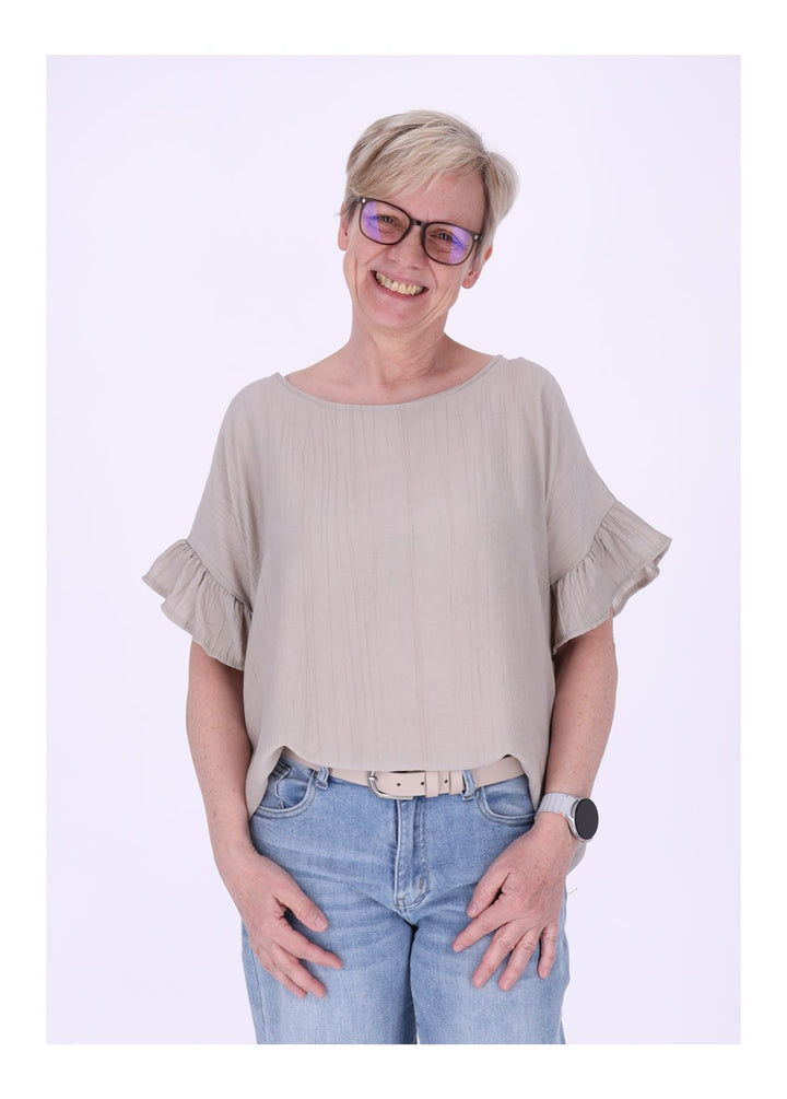 T-Shirt Damen Crashed Oversized