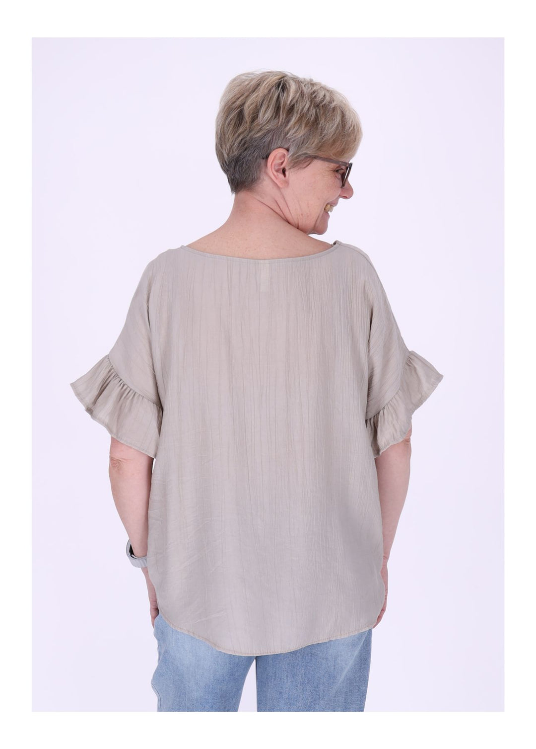 T-Shirt Damen Crashed Oversized