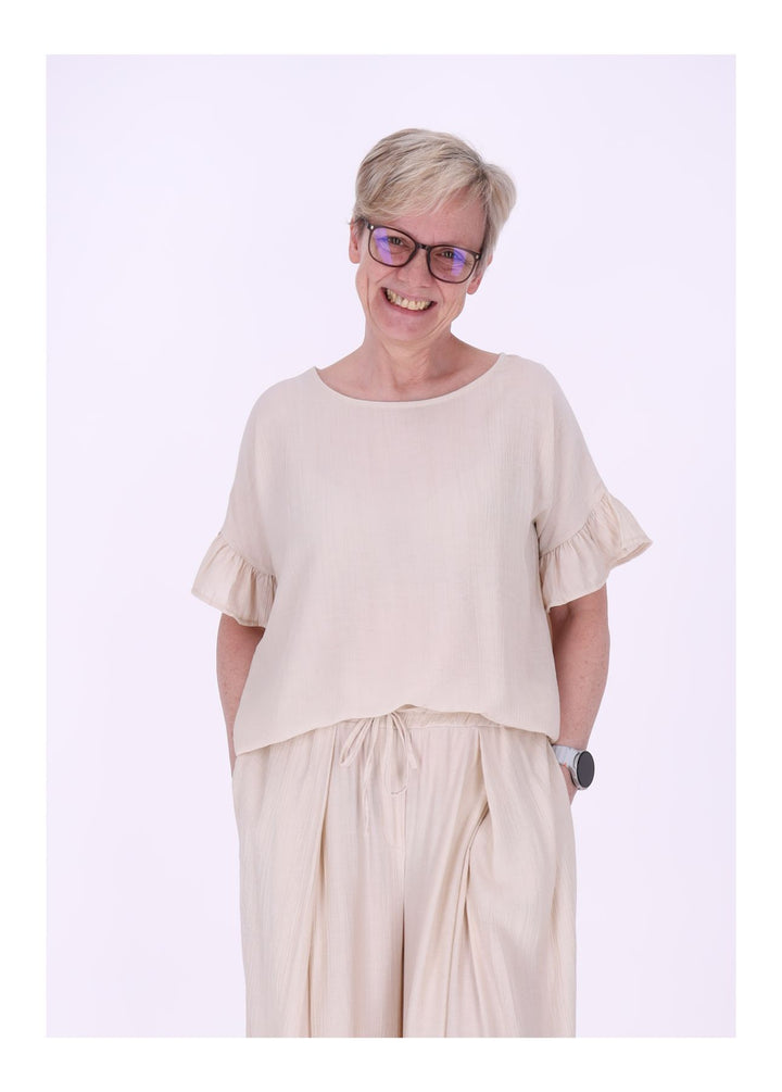 T-Shirt Damen Crashed Oversized