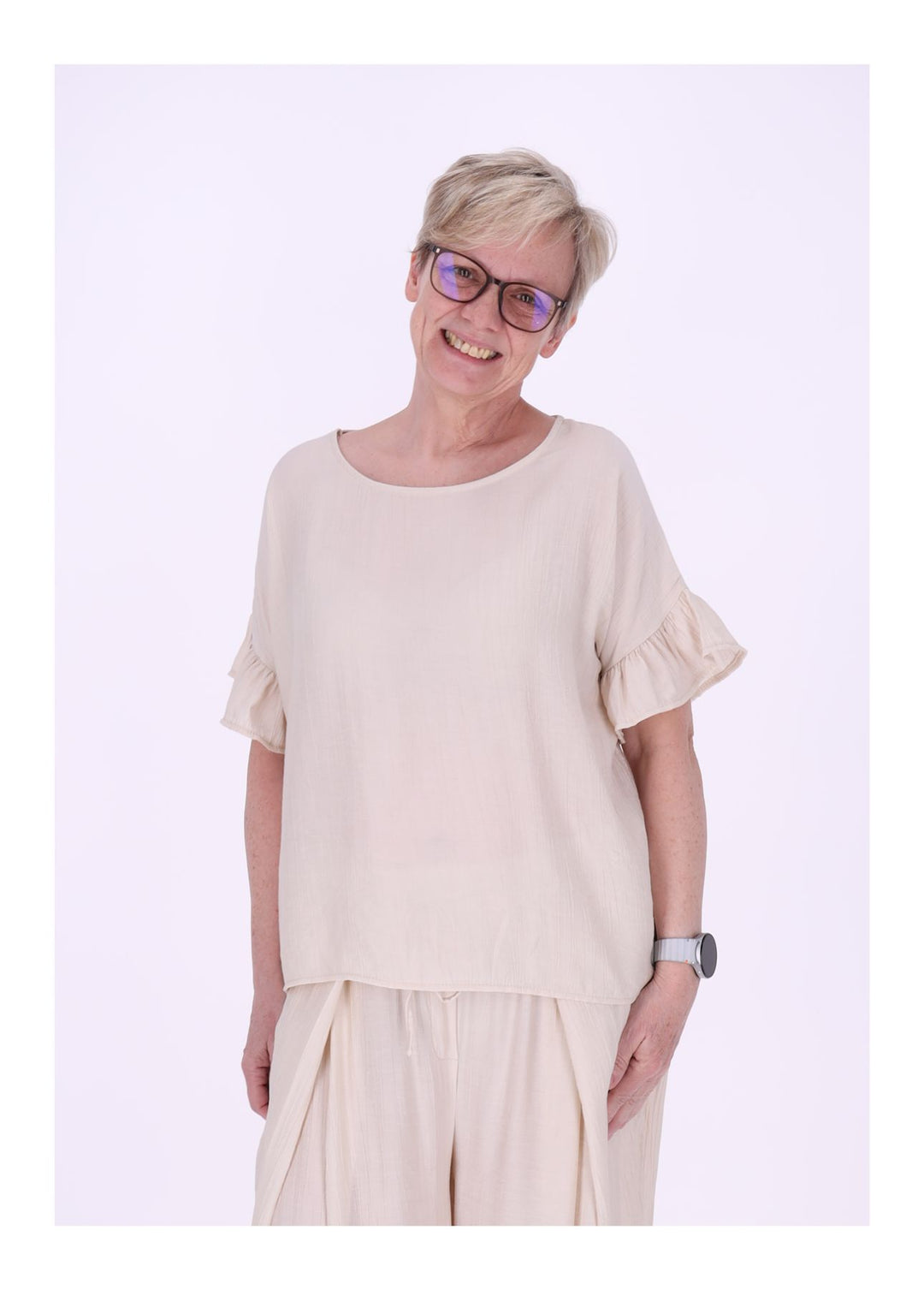 T-Shirt Damen Crashed Oversized