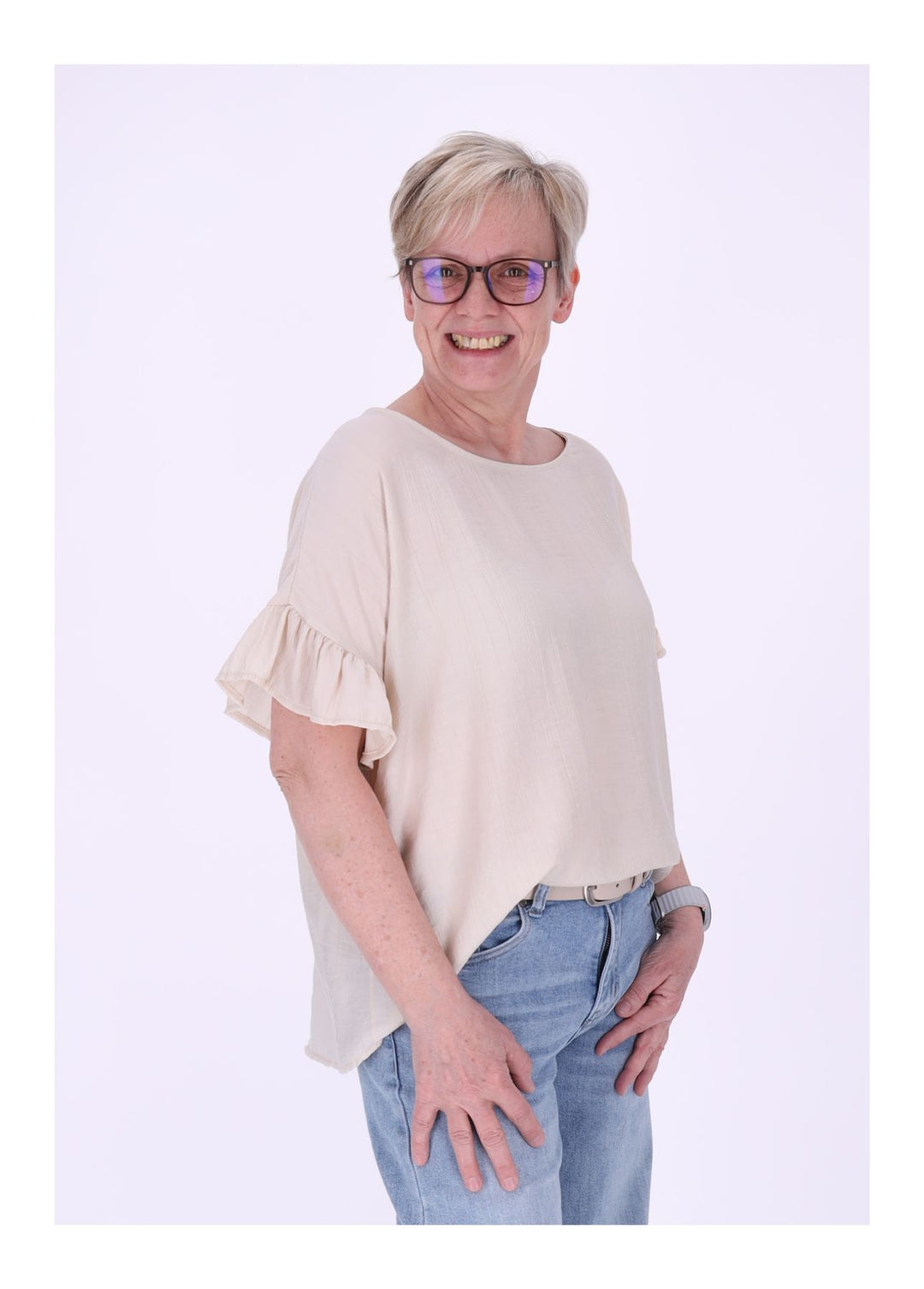 T-Shirt Damen Crashed Oversized