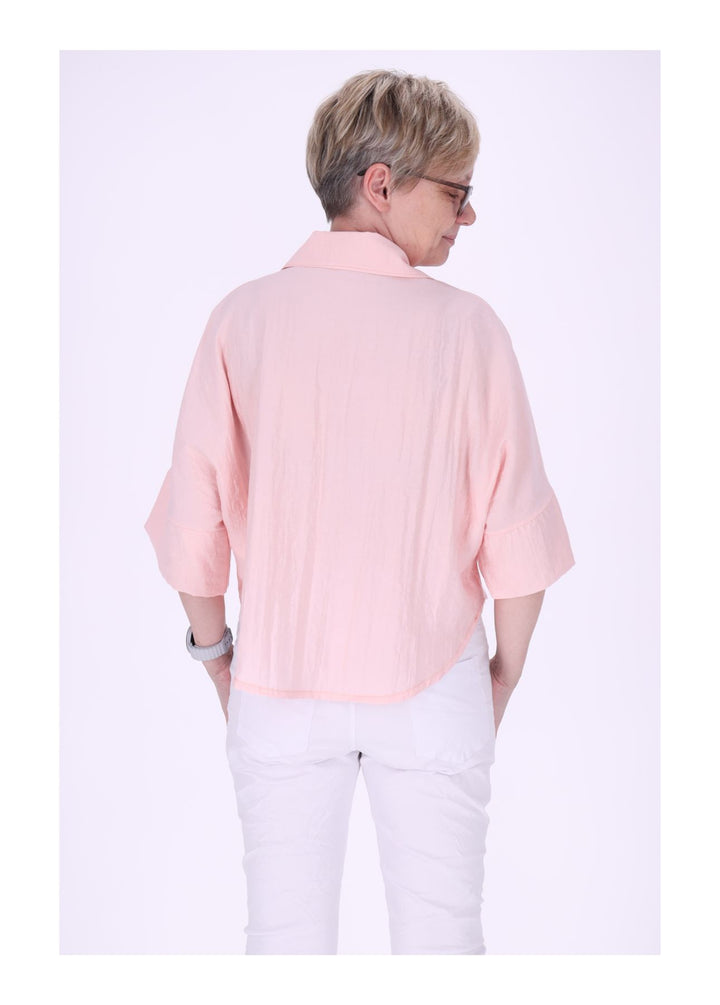 Bluse Damen 1/2 Arm Häkelblume