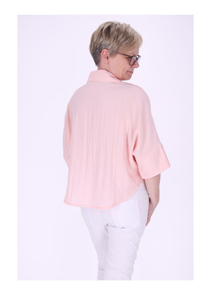 Bluse Damen 1/2 Arm Häkelblume