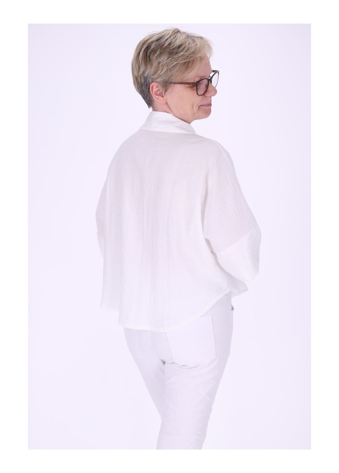 Bluse Damen 1/2 Arm Häkelblume
