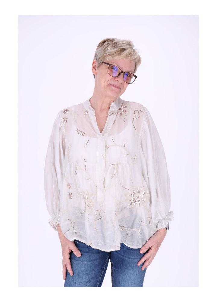 Blusenshirt Damen Pailetten