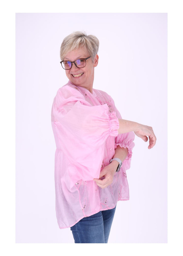 Blusenshirt Damen Pailetten