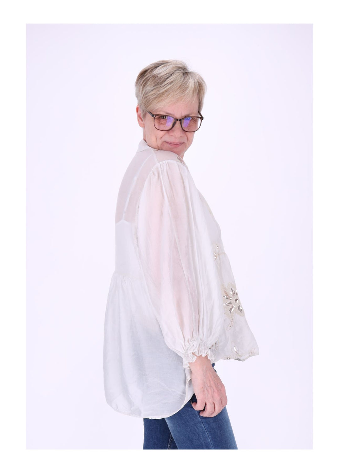 Blusenshirt Damen Pailetten