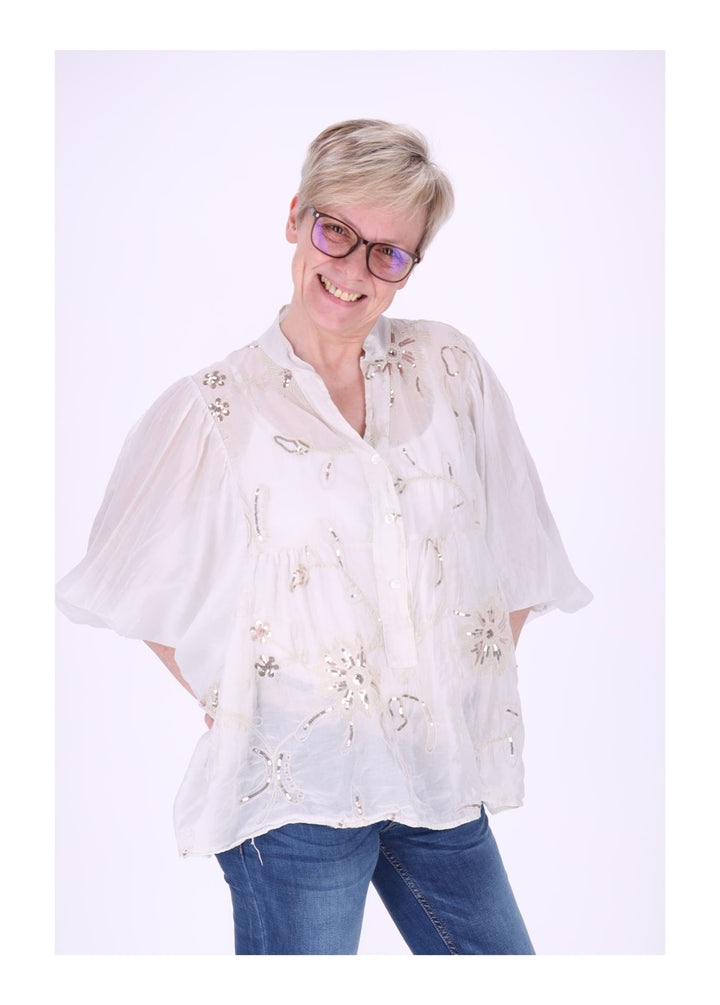 Blusenshirt Damen Pailetten