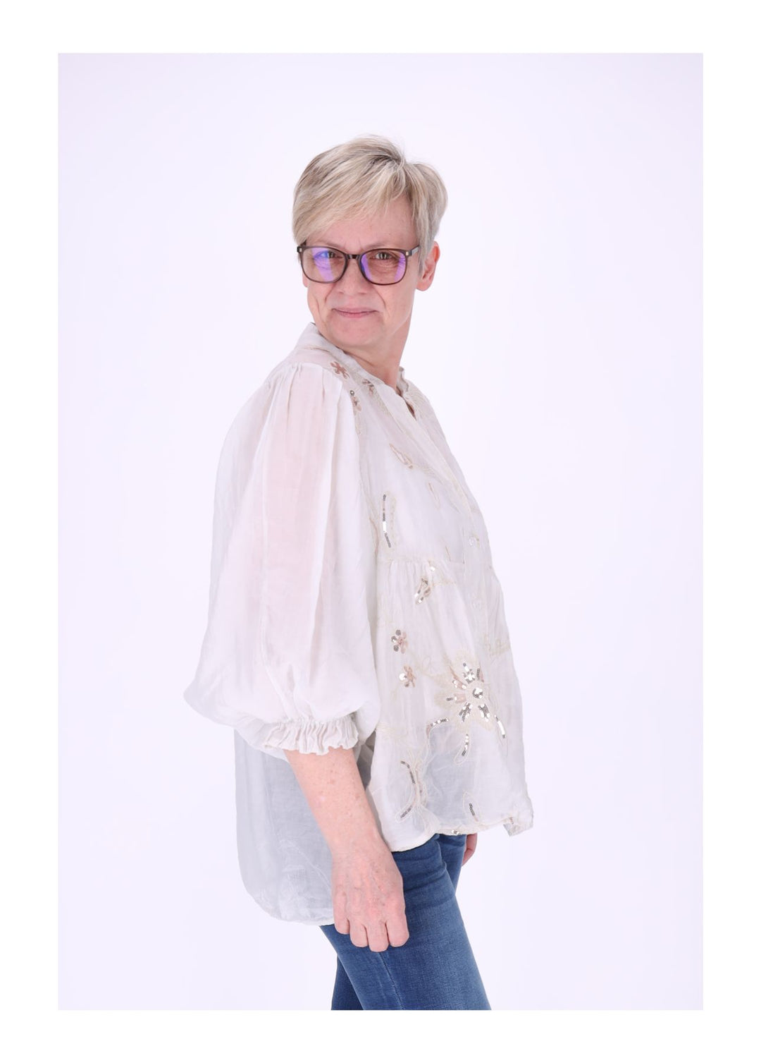Blusenshirt Damen Pailetten
