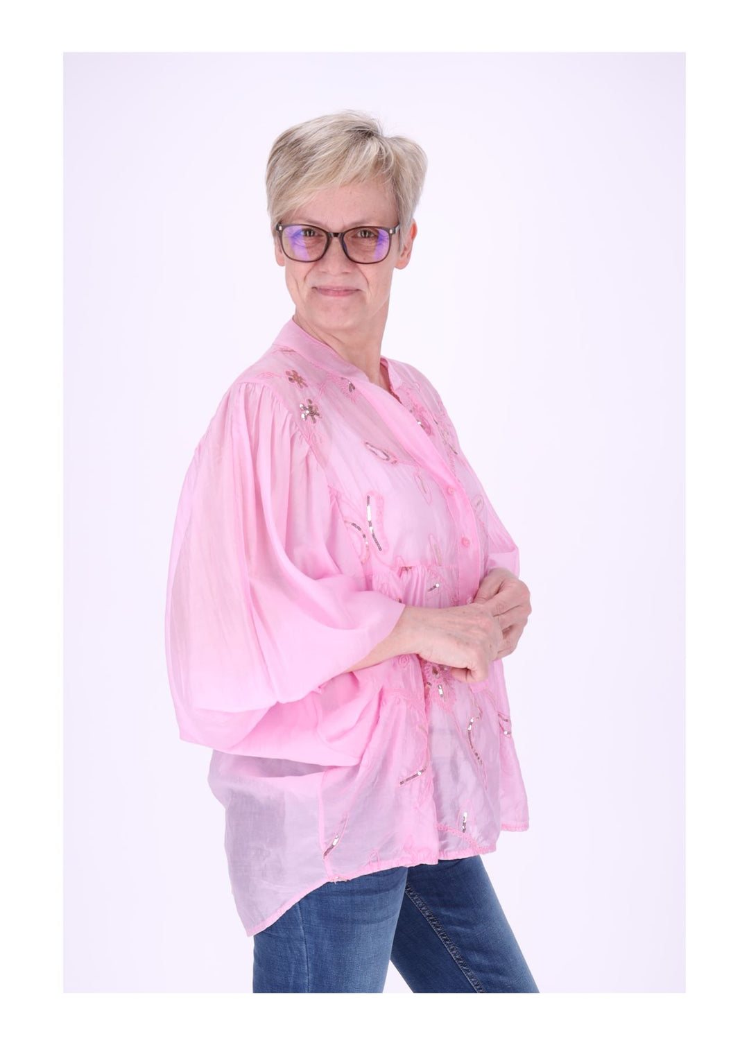Blusenshirt Damen Pailetten
