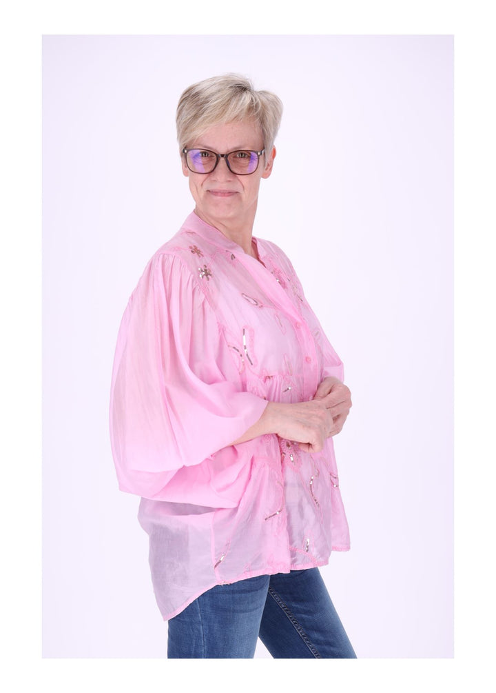 Blusenshirt Damen Pailetten