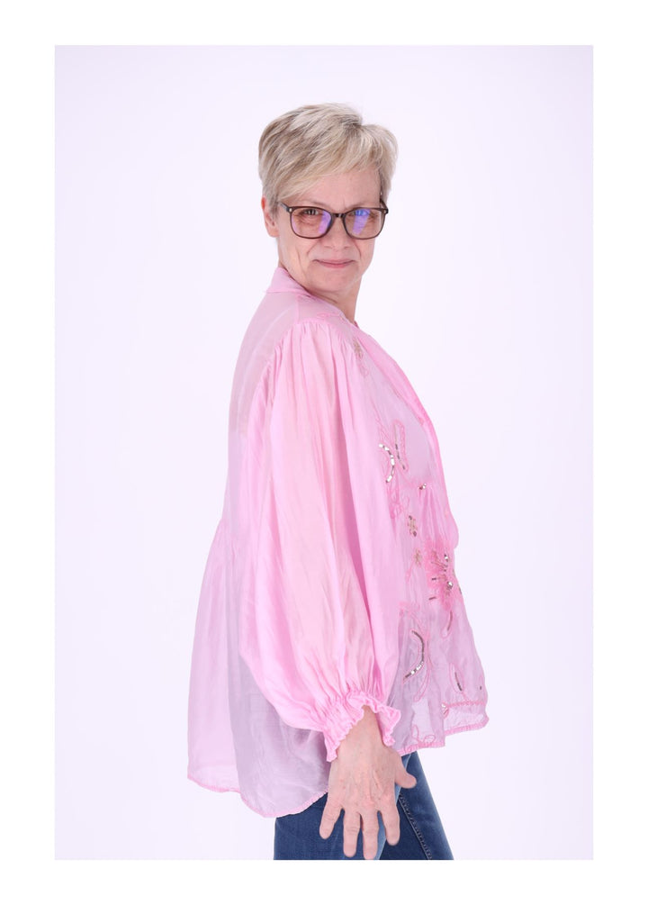 Blusenshirt Damen Pailetten
