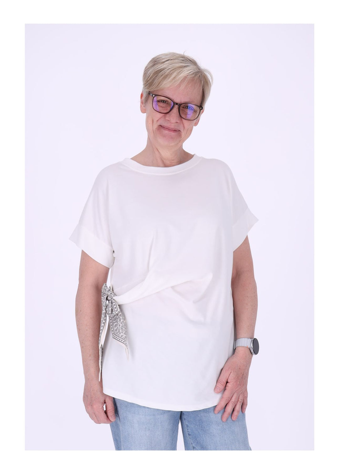 T-Shirt Damen vorn zum binden