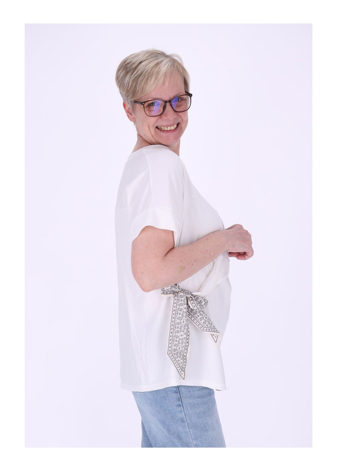 T-Shirt Damen vorn zum binden