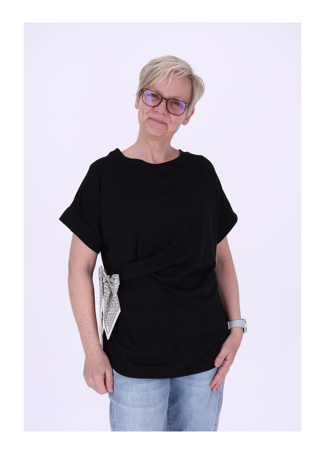 T-Shirt Damen vorn zum binden