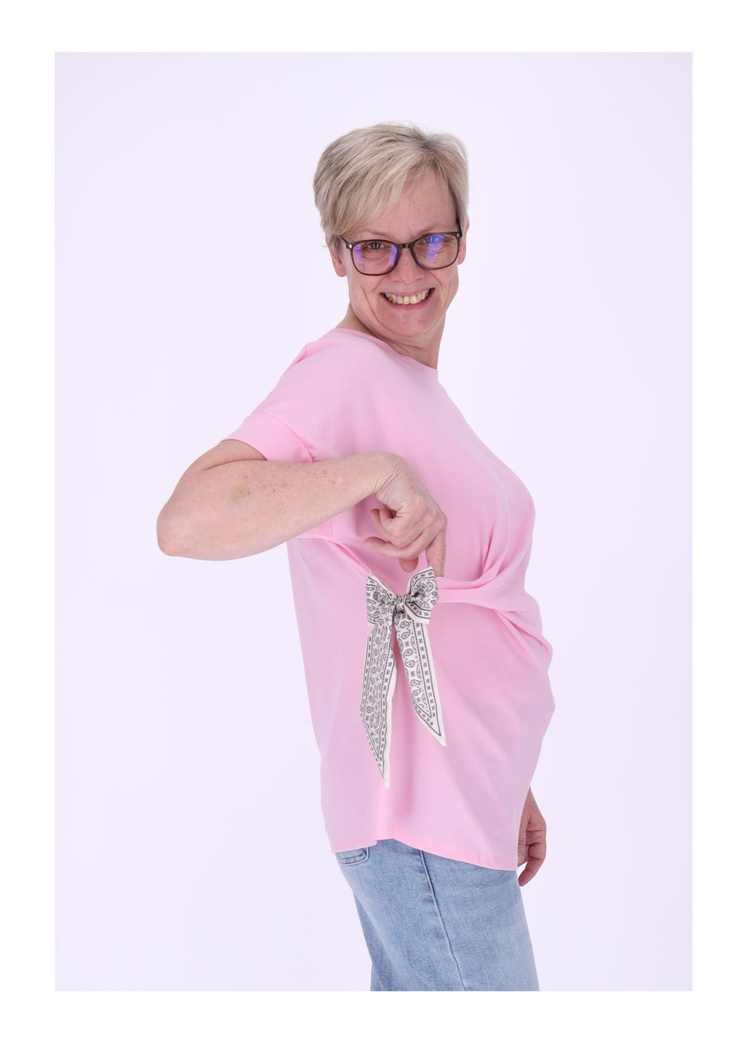 T-Shirt Damen vorn zum binden