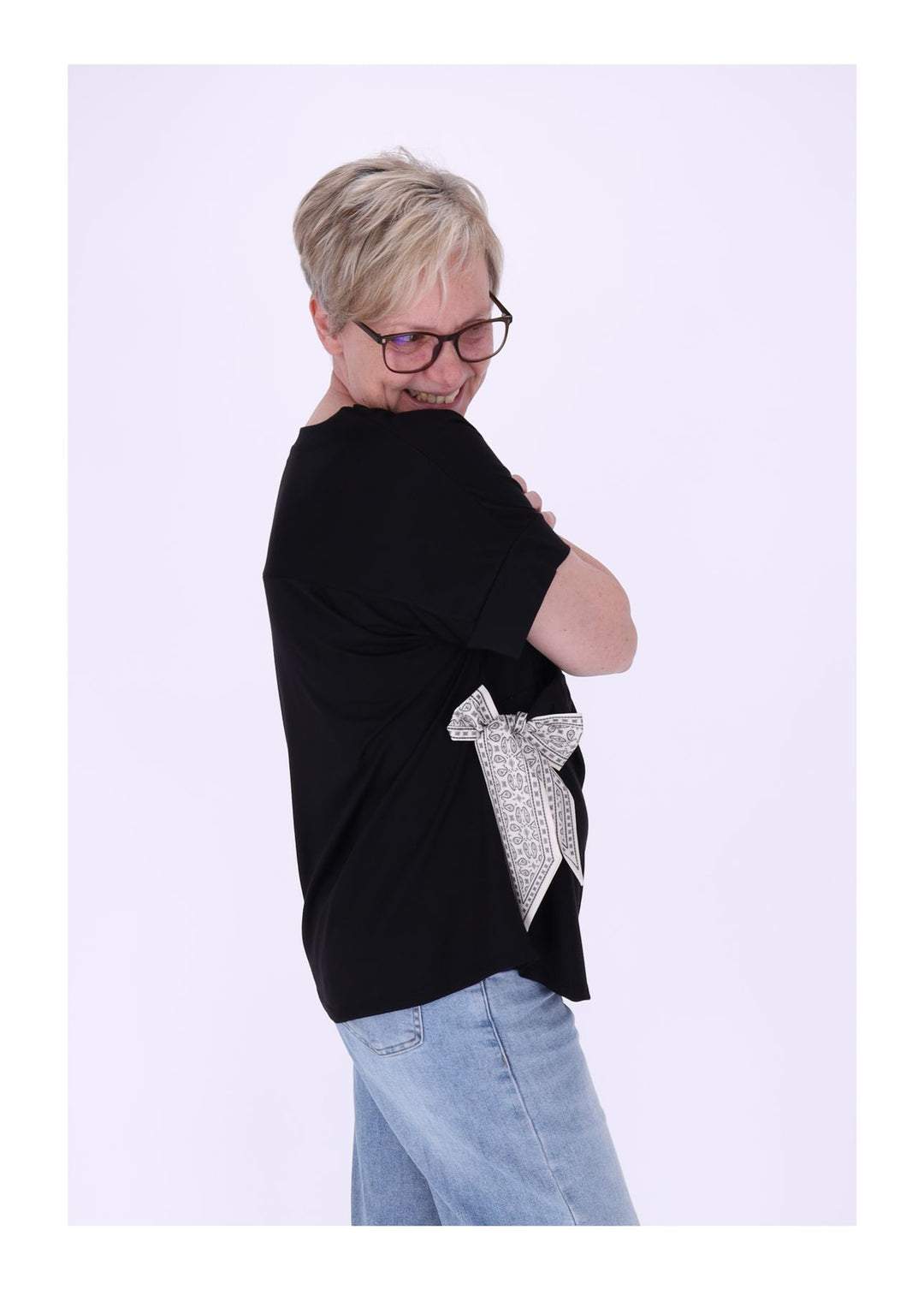 T-Shirt Damen vorn zum binden