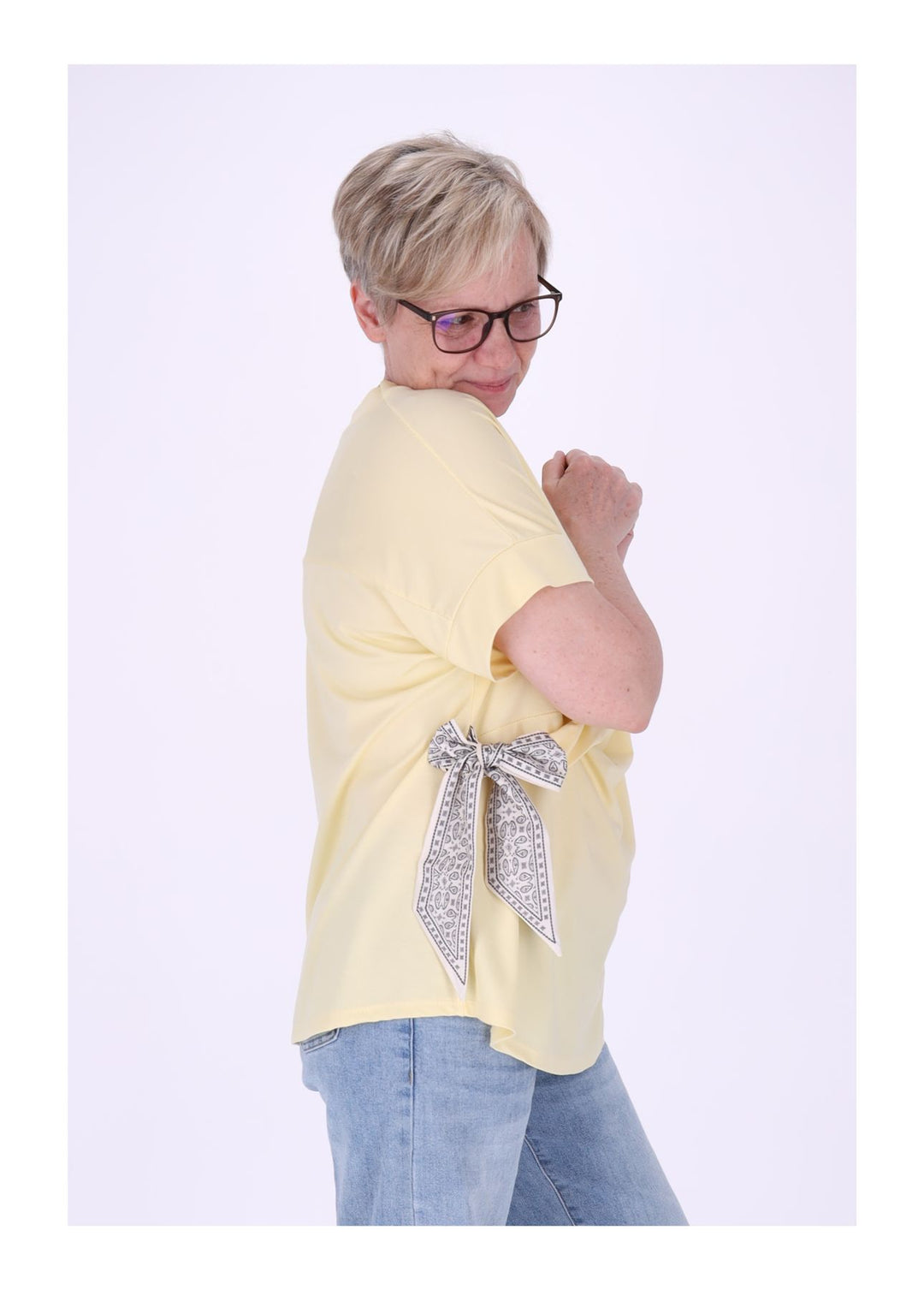 T-Shirt Damen vorn zum binden