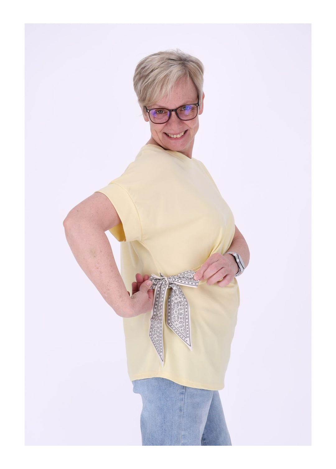 T-Shirt Damen vorn zum binden