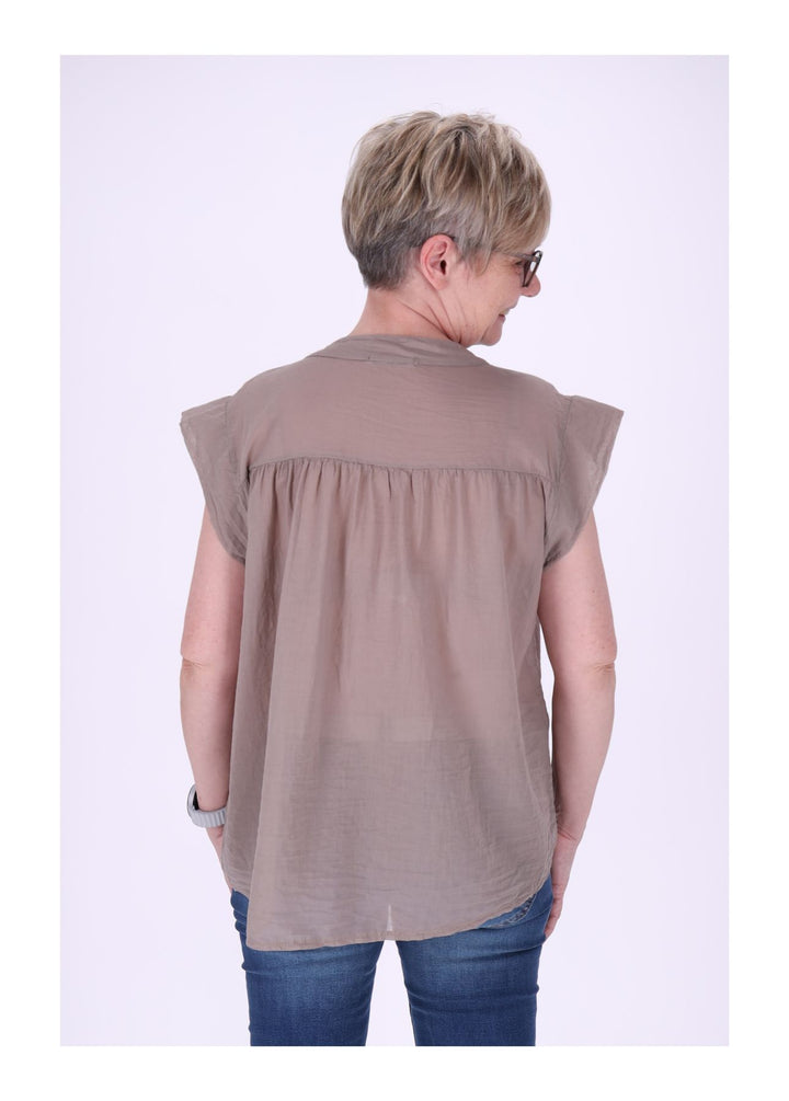 Bluse Damen angeschnittener Arm Baumwolle