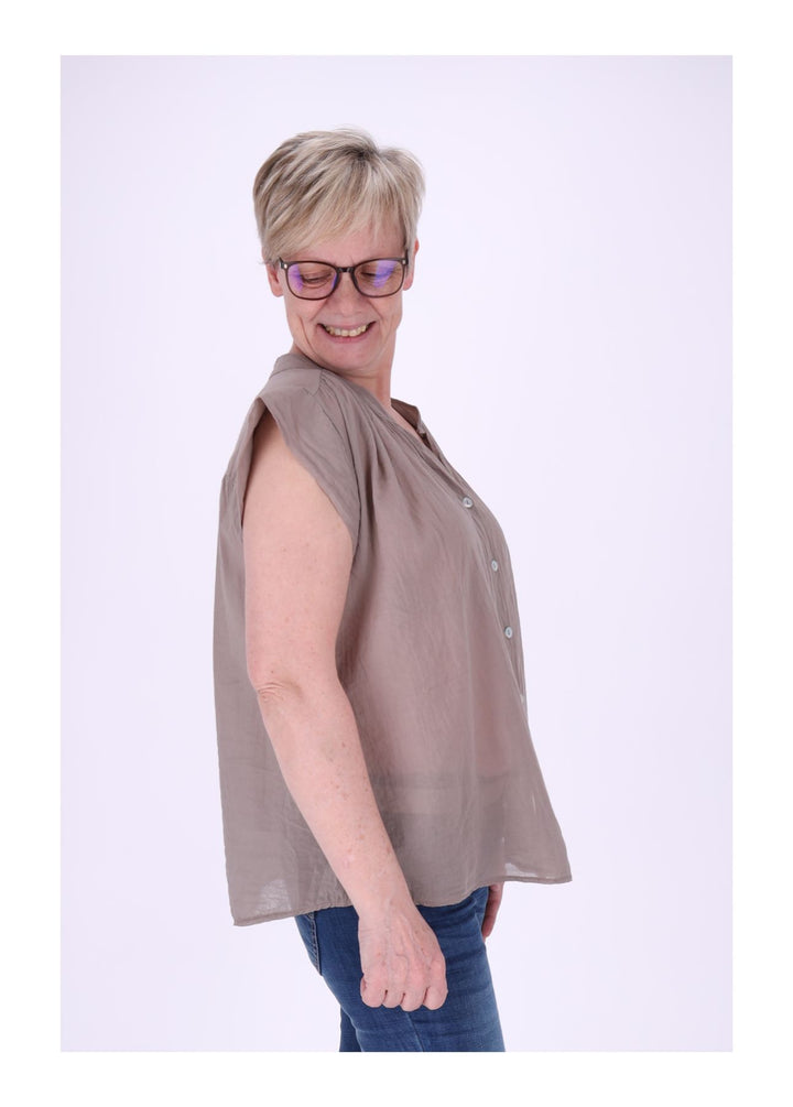 Bluse Damen angeschnittener Arm Baumwolle