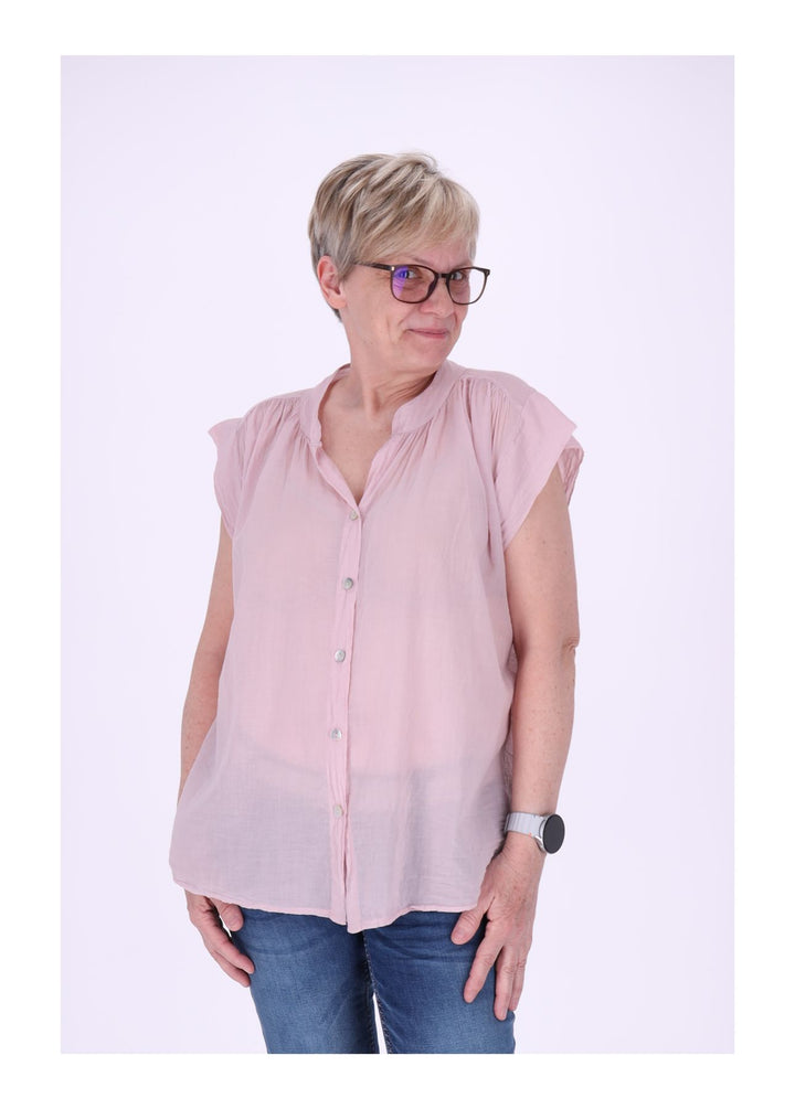 Bluse Damen angeschnittener Arm Baumwolle