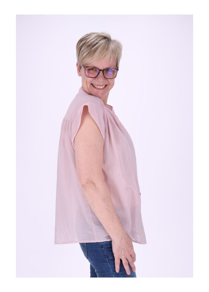 Bluse Damen angeschnittener Arm Baumwolle