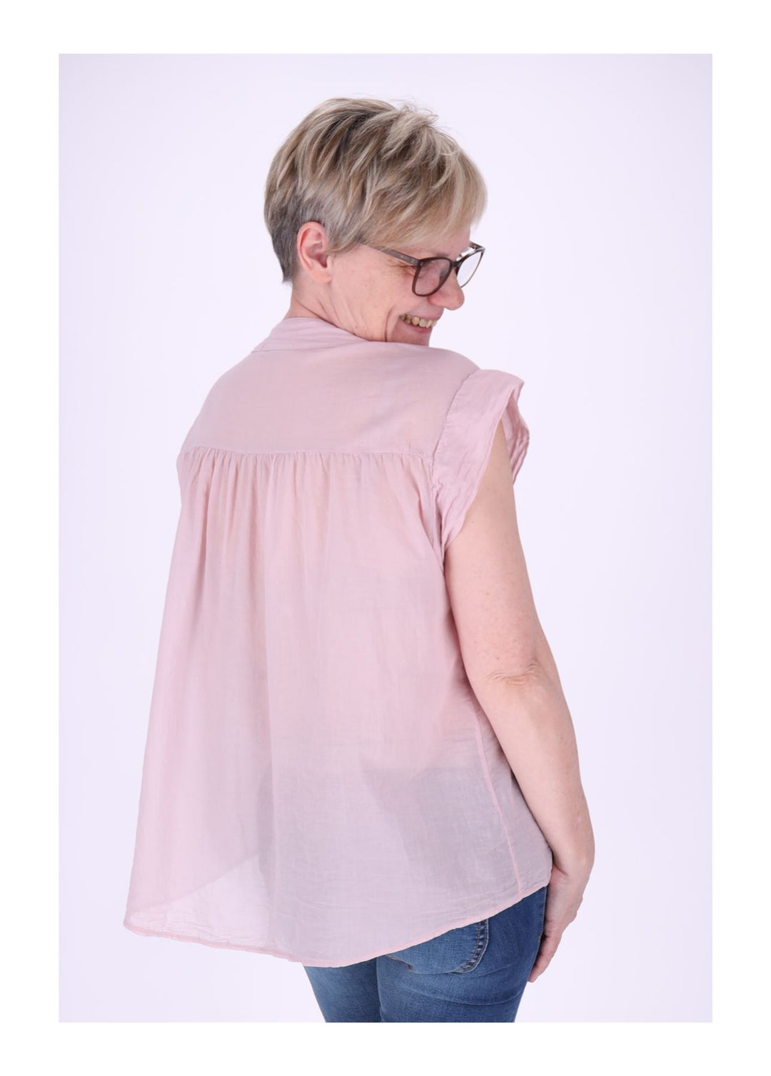 Bluse Damen angeschnittener Arm Baumwolle