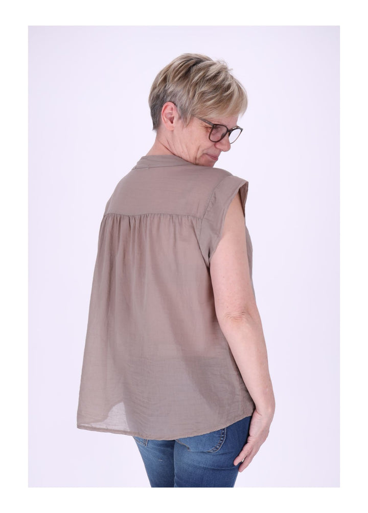 Bluse Damen angeschnittener Arm Baumwolle