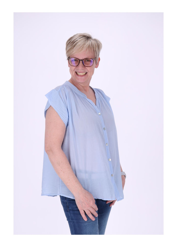 Bluse Damen angeschnittener Arm Baumwolle