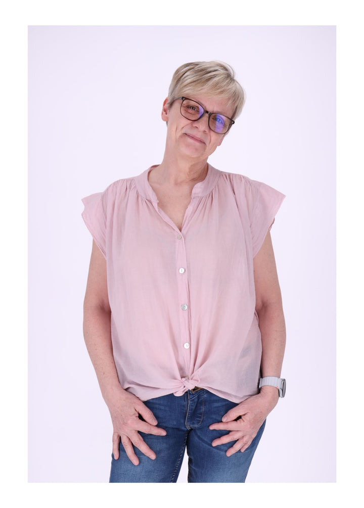 Bluse Damen angeschnittener Arm Baumwolle