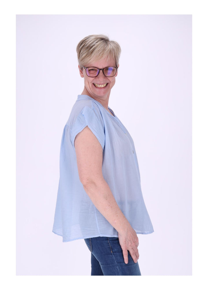 Bluse Damen angeschnittener Arm Baumwolle