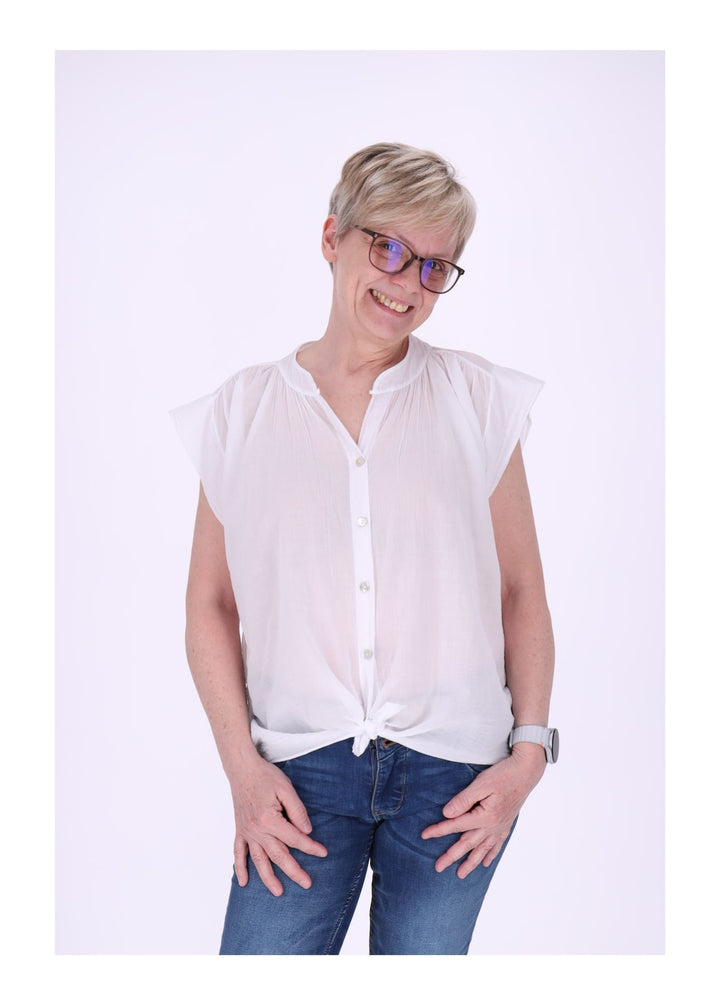 Bluse Damen angeschnittener Arm Baumwolle