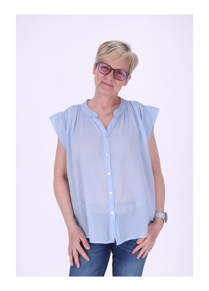 Bluse Damen angeschnittener Arm Baumwolle