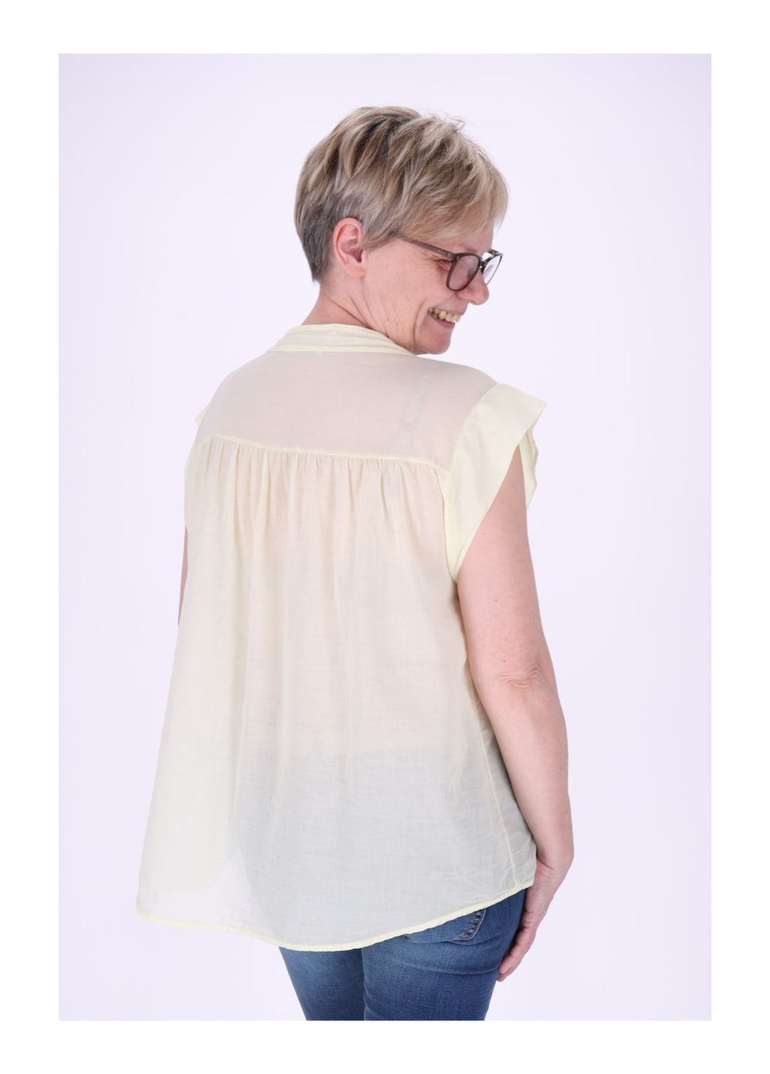 Bluse Damen angeschnittener Arm Baumwolle