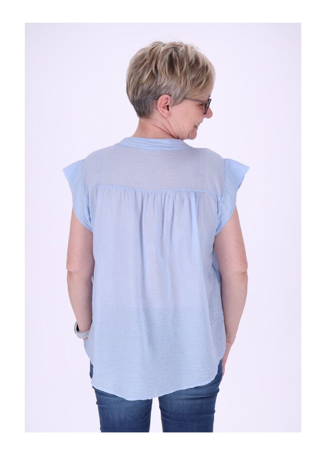 Bluse Damen angeschnittener Arm Baumwolle