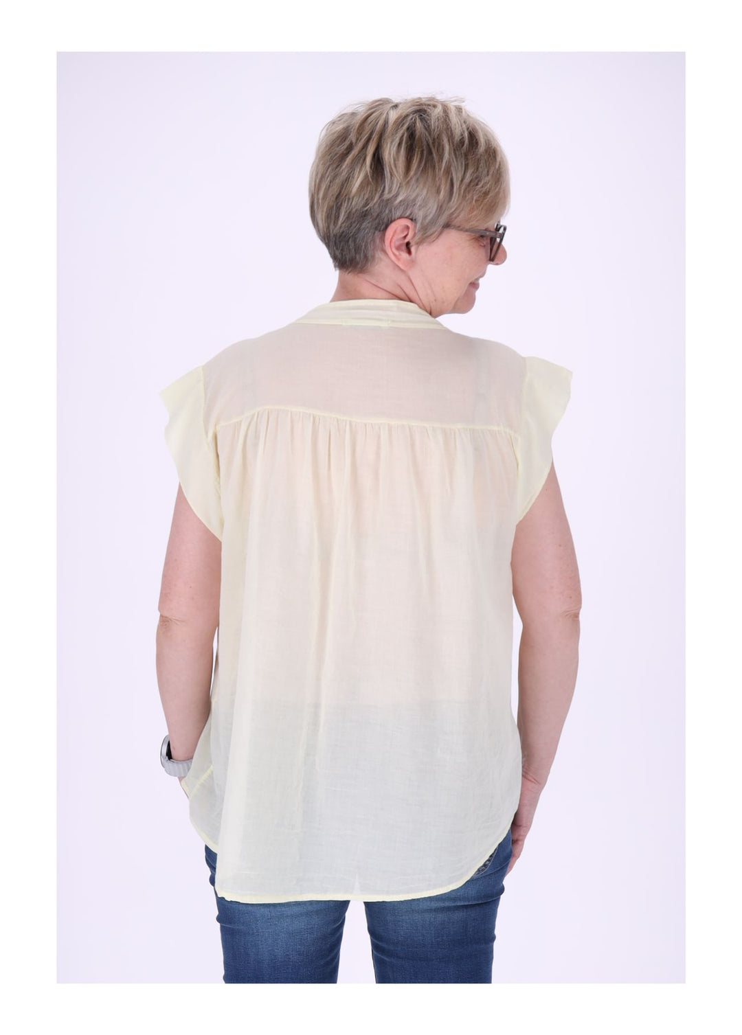 Bluse Damen angeschnittener Arm Baumwolle